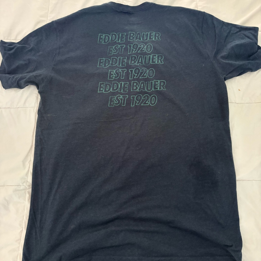Eddie Bauer Men's Dark Blue Graphic Tee